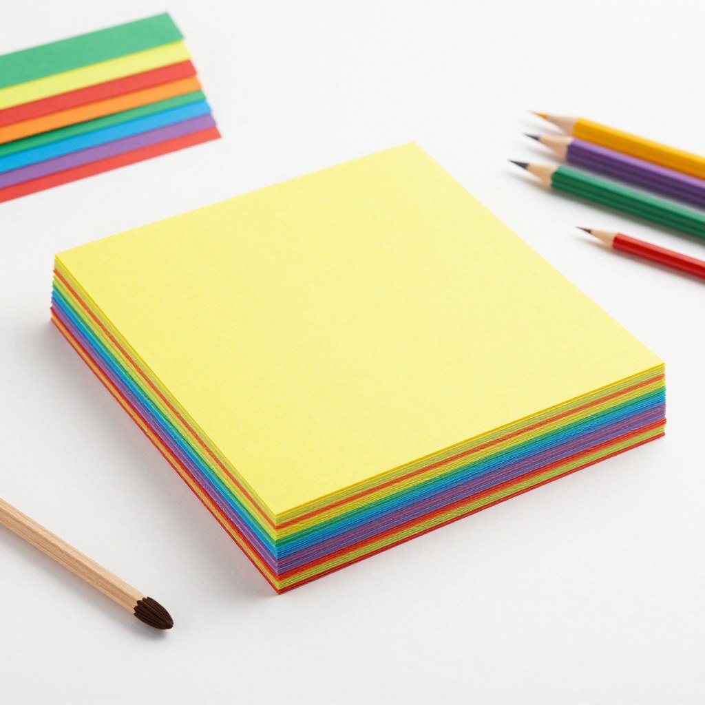 Pack of colorful construction paper