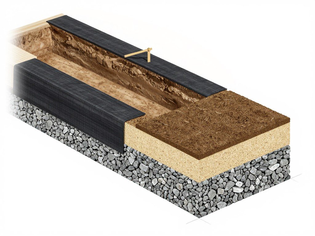 Path installation showing proper base layers