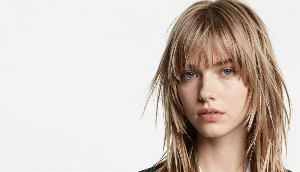 Piece-y textured medium shag with separated layers