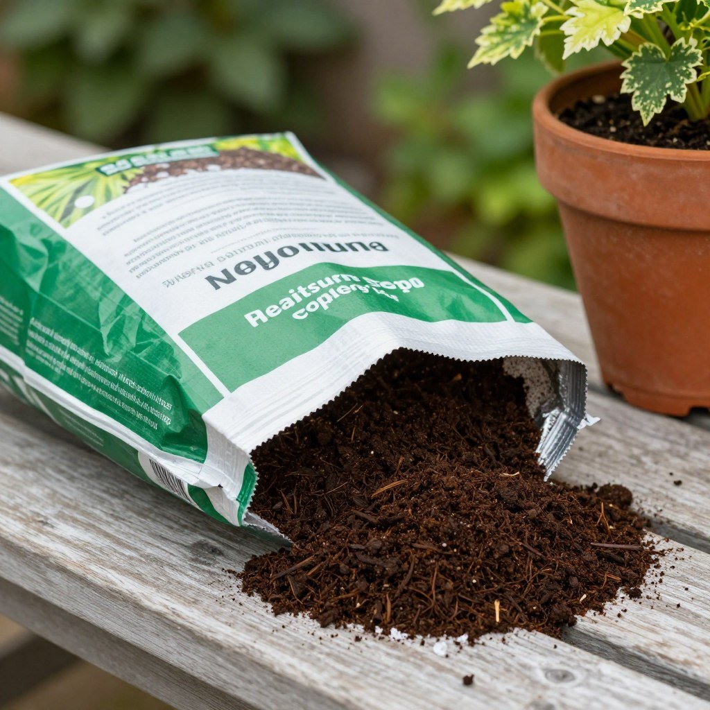 Premium hanging basket potting soil bag with moisture control formula