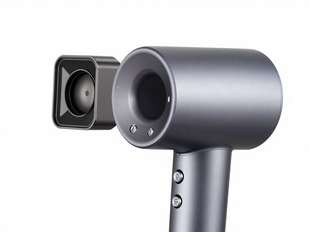 Professional blow dryer with concentrator nozzle