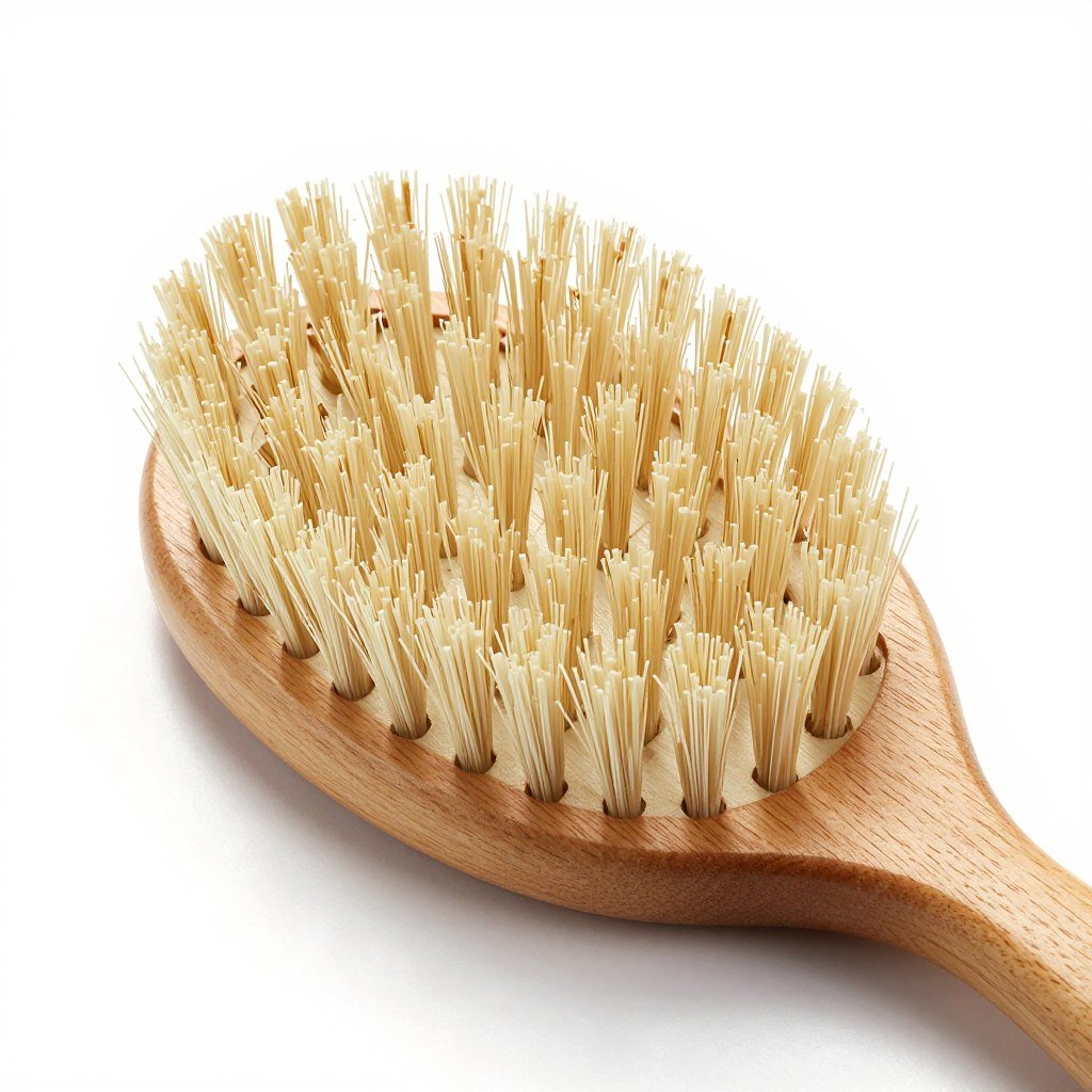 Professional round brush for styling curtain bangs