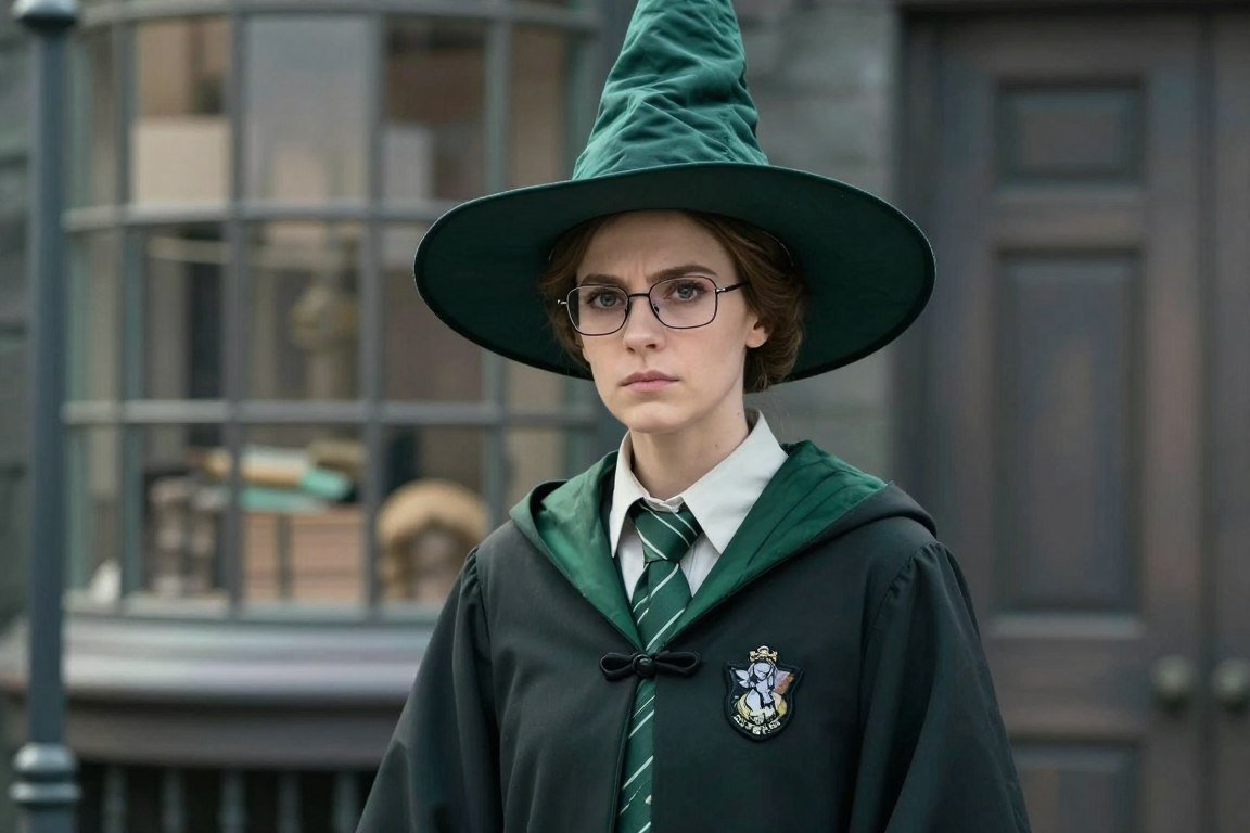 Professor McGonagall DIY costume in green