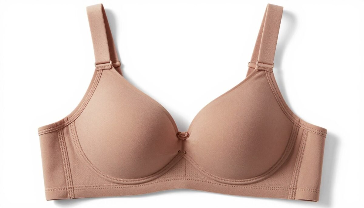 Proper fitting bra for large bust showing support Proper fitting bra for large bust showing support