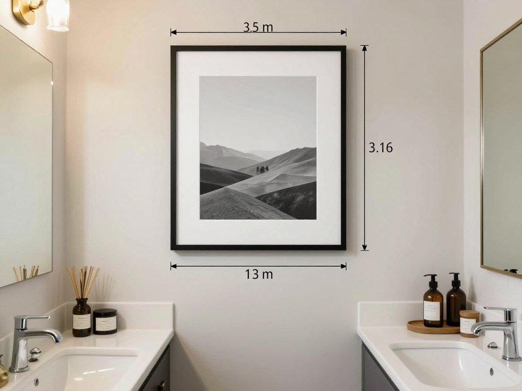 Properly executed bathroom wall art avoiding common mistakes