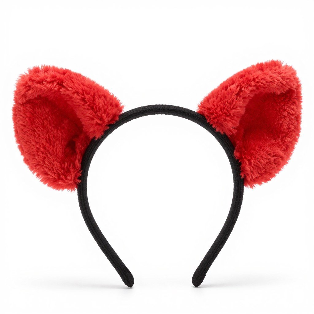 Red dog ears headband costume accessory