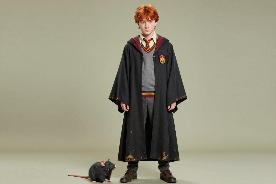 Ron Weasley DIY costume with red hair