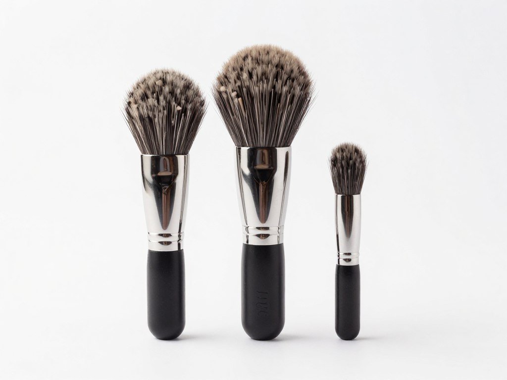 Set of round brushes in various sizes