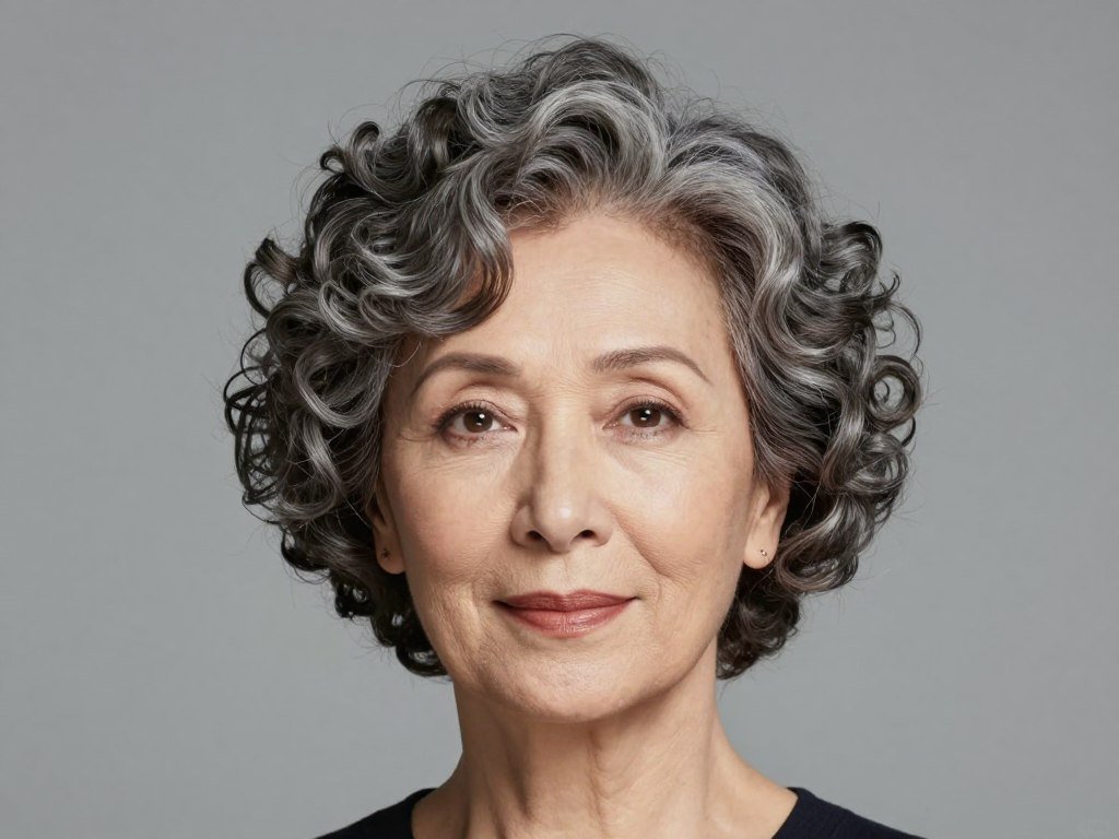 Short curly crop with well-defined individual curls