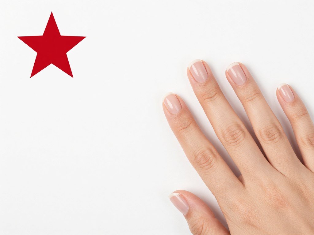 Short nails with corner star accent in patriotic design