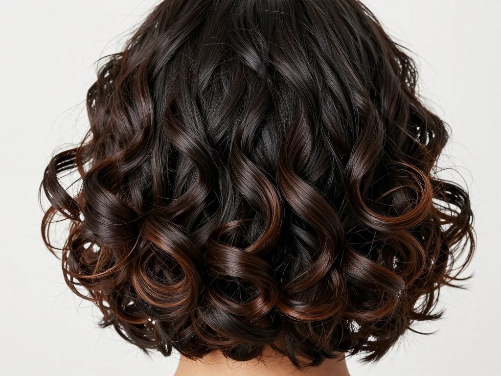 Short natural hairstyle with individually defined curls