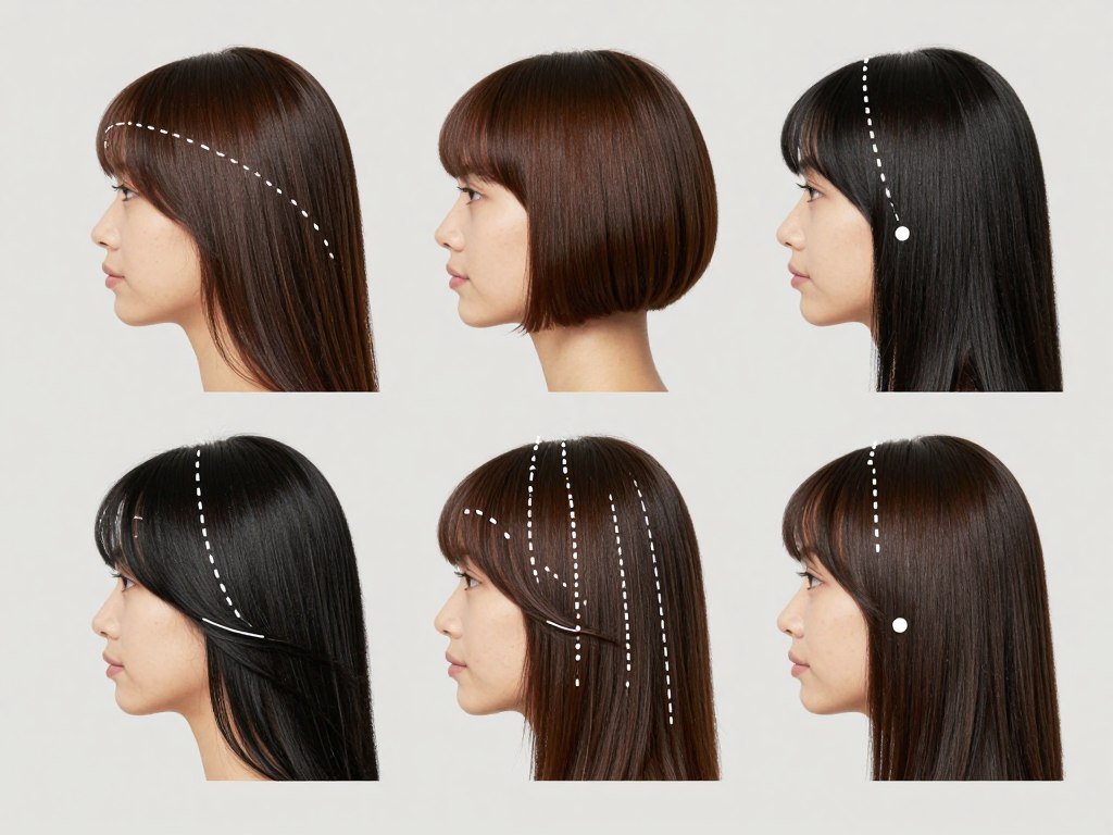 Side angle showing face-framing layer starting points