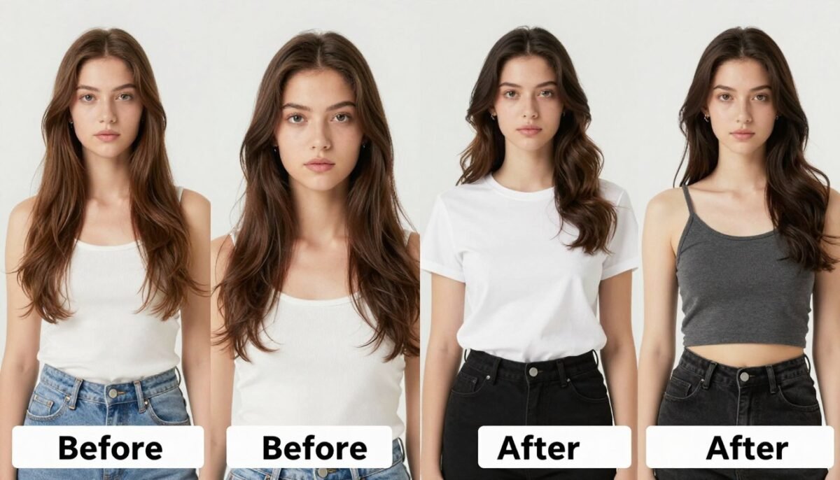 Side by side comparison of styling mistakes and corrections Side by side comparison of styling mistakes and corrections