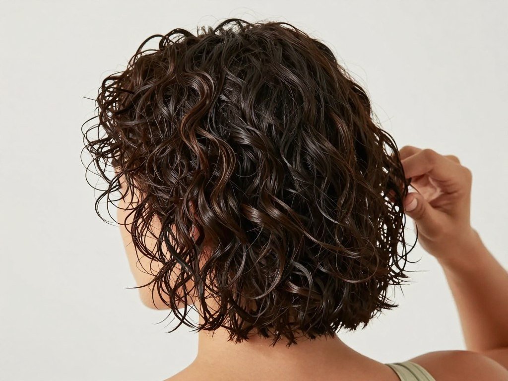 Simple wash and go style on short natural hair