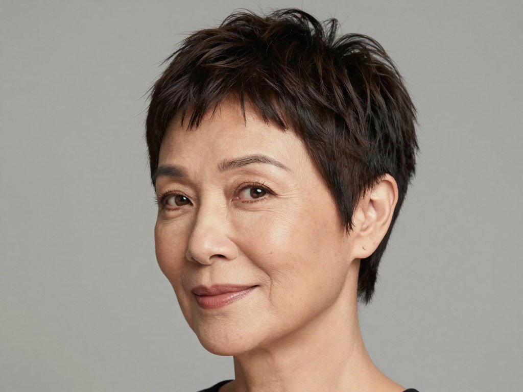 Soft pixie cut for square face shape