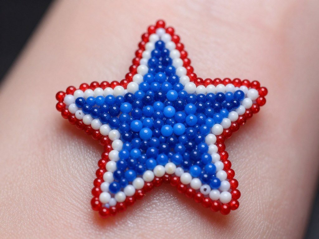 Star shapes filled with tiny caviar beads creating textured dimensional nail art