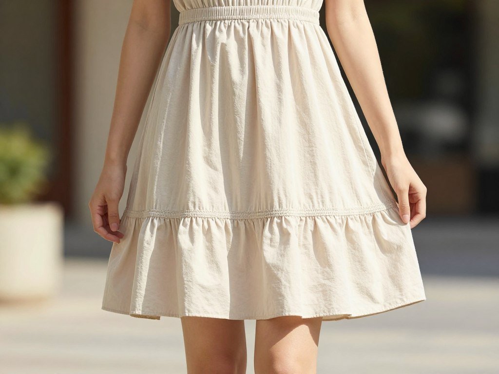 Summer outfit with light fabrics