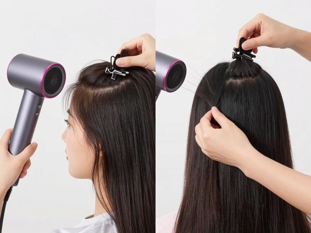 Technique for managing cowlicks in bangs