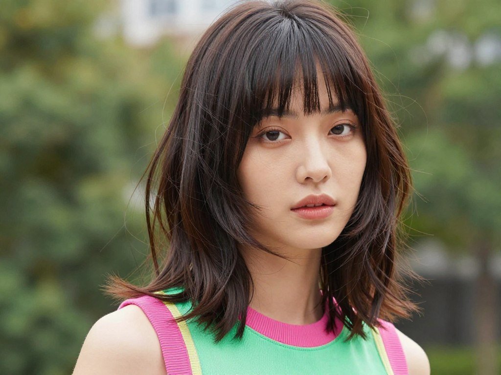 Trendy bang styles for younger women