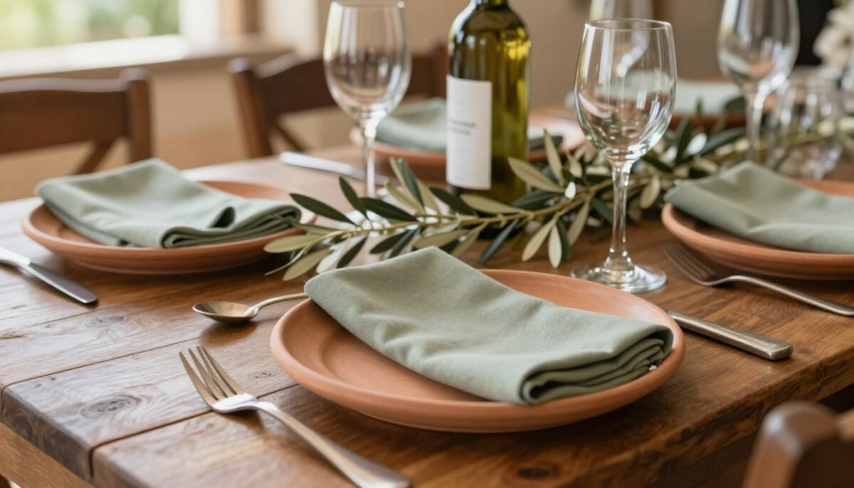 Tuscan wedding table setting