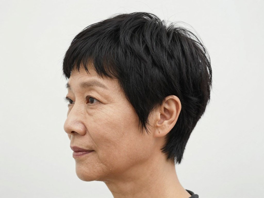 Ultra-short cropped pixie cut