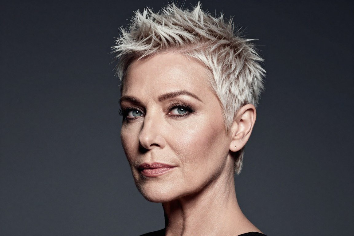 Ultra-short textured crop haircut for confident women over 50