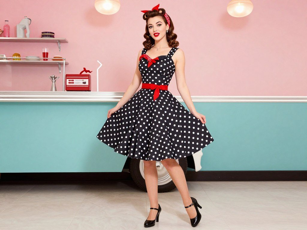 Vintage 1950s pin-up costume