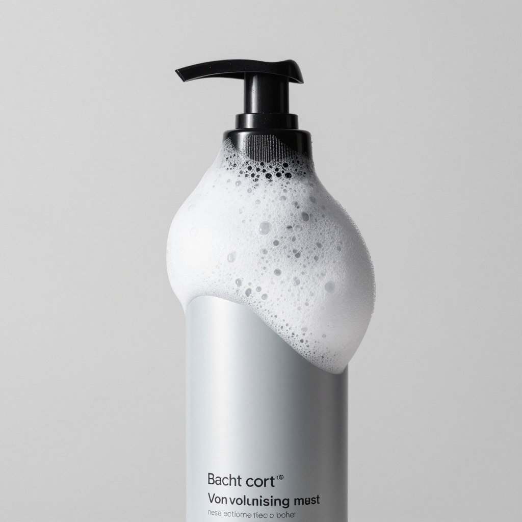 Volumizing mousse for lifting bangs at roots