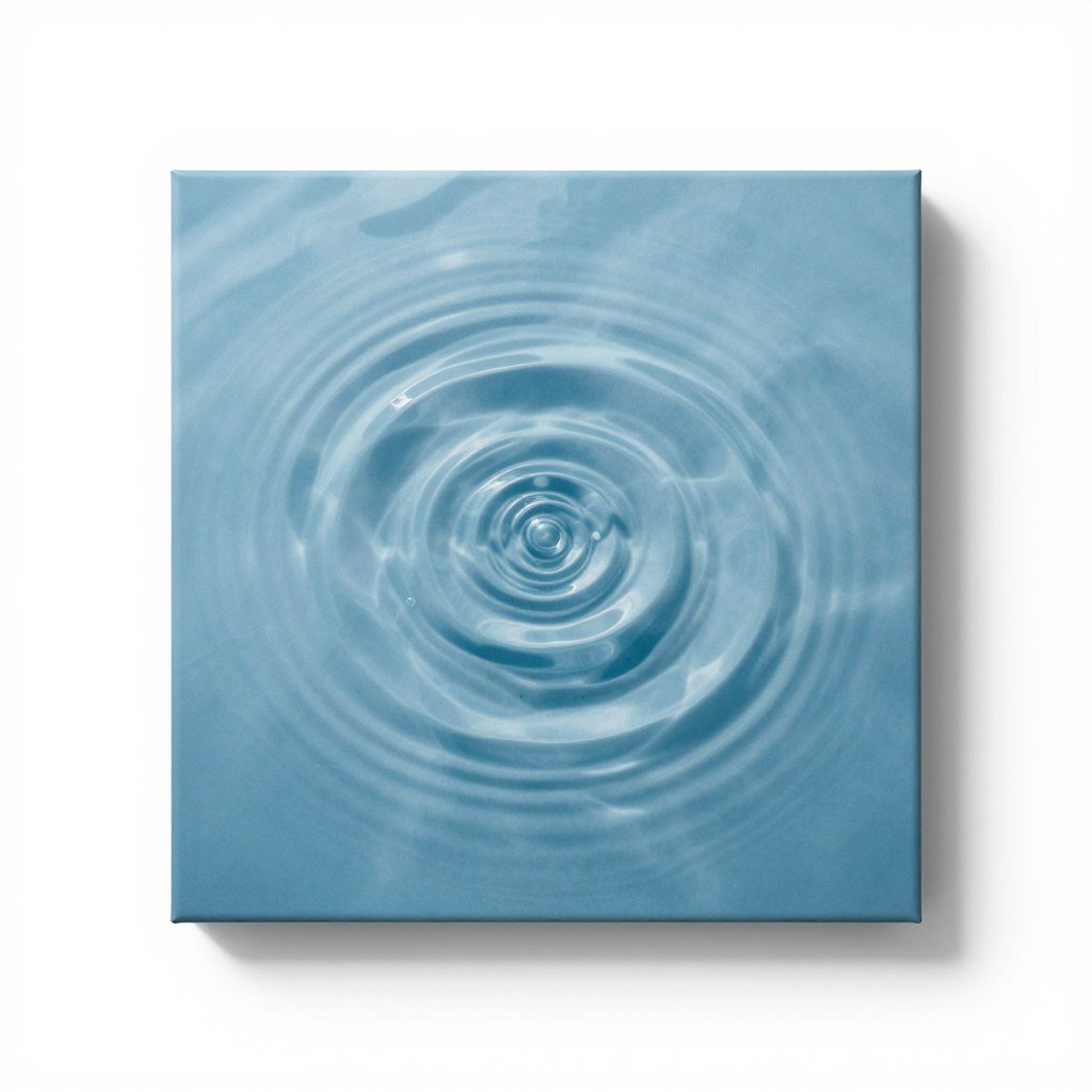 Water ripple zen canvas for spa bathroom