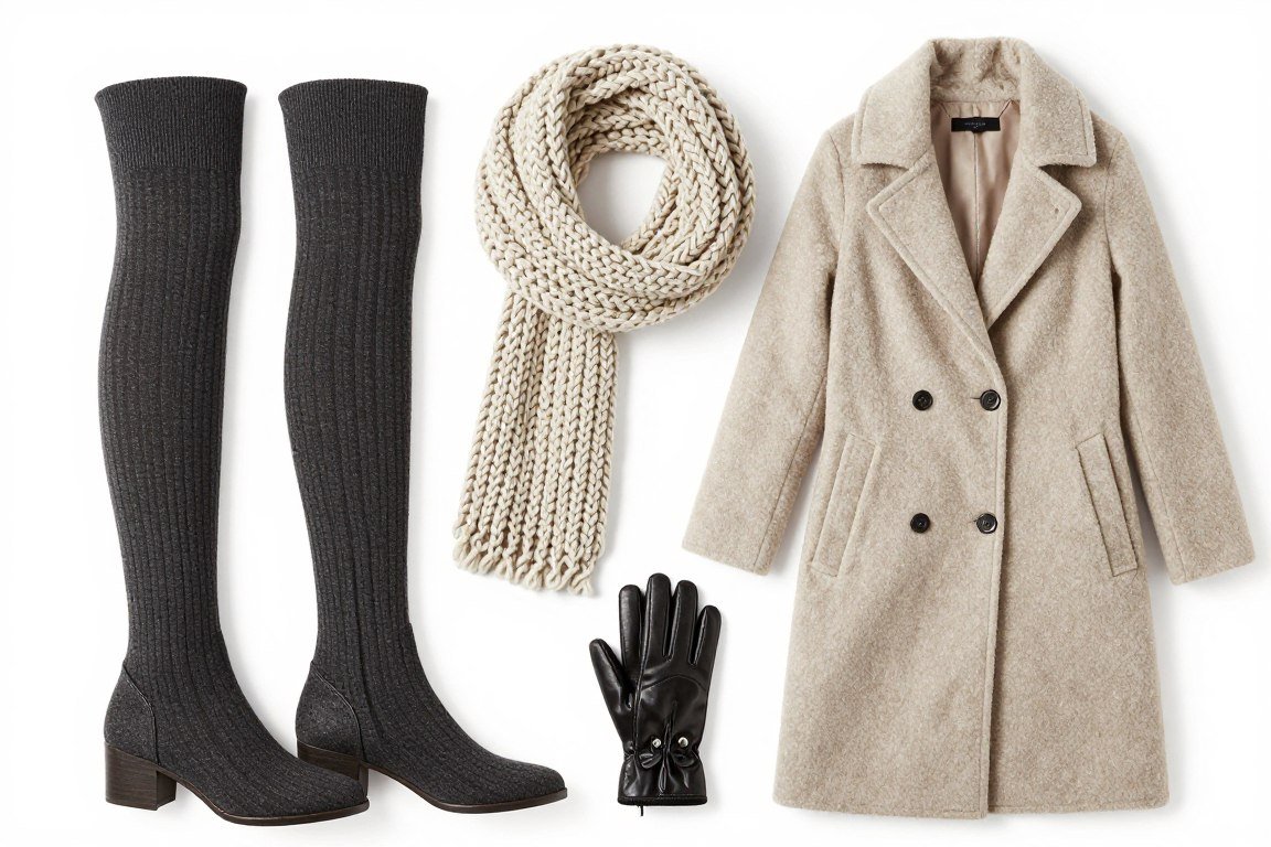 Winter accessories for bodycon dresses