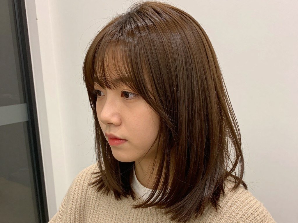 Winter bang styling with protective products