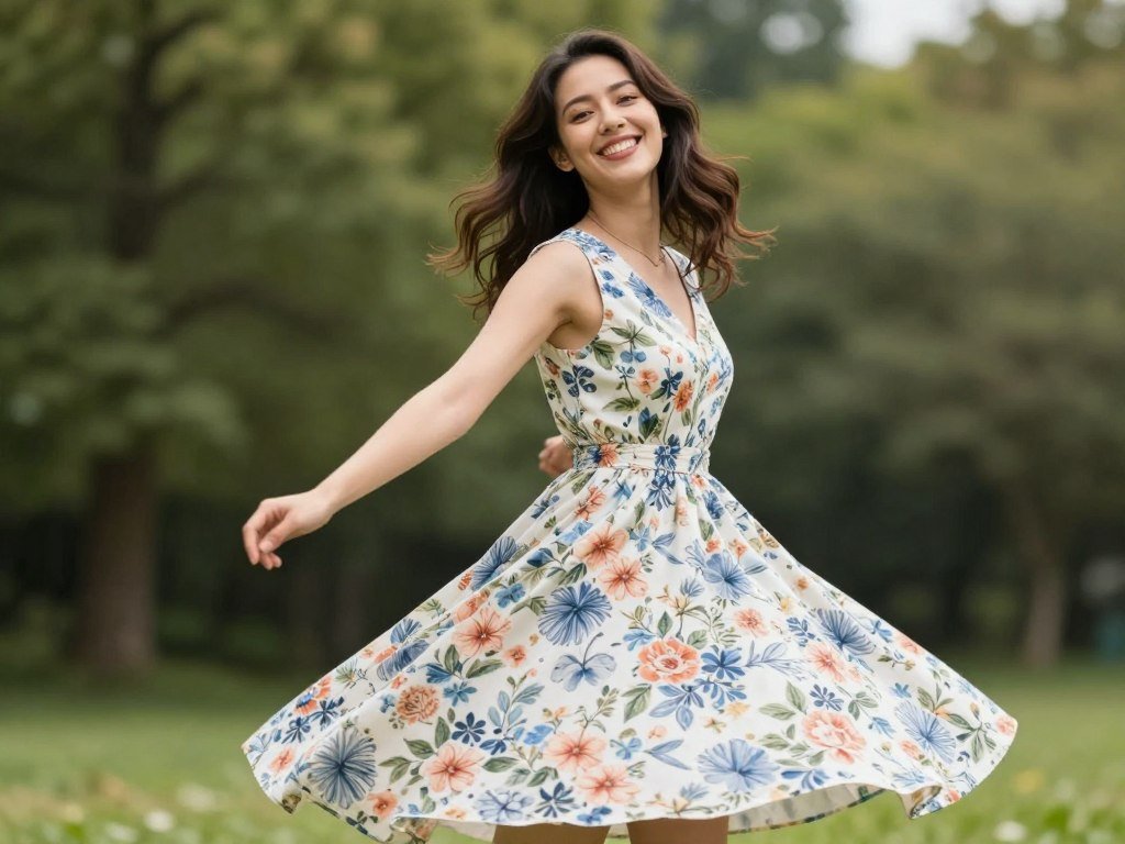 Woman celebrating her style