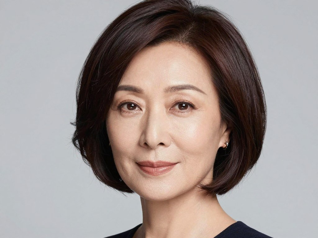 Woman wearing polished short bob haircut