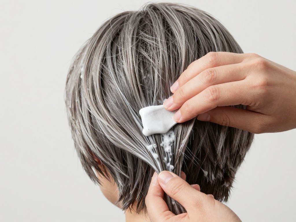 applying conditioner to short hair ends