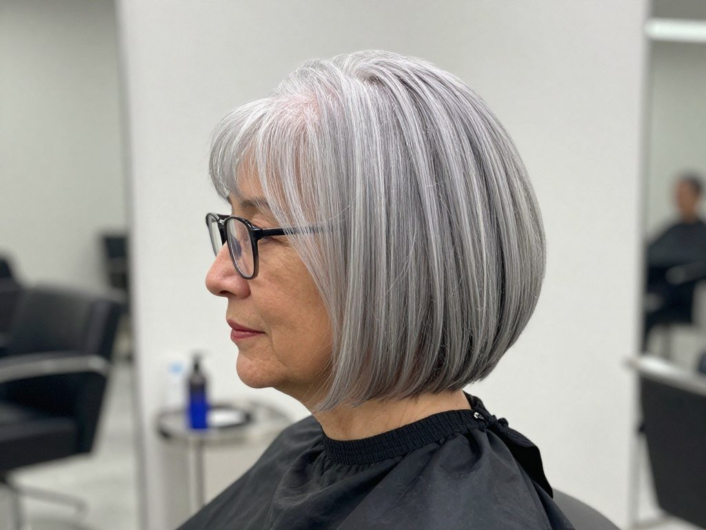 blunt bob with internal subtle layers