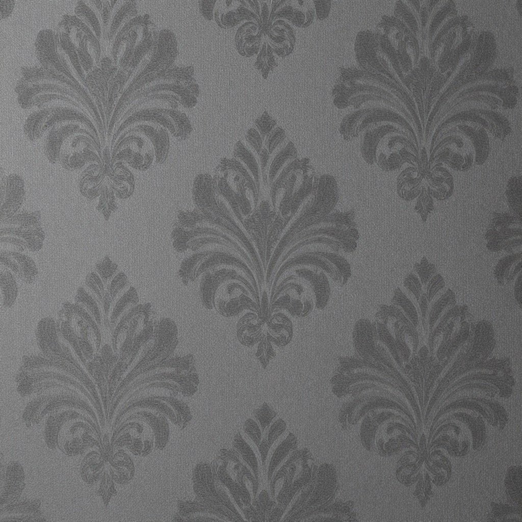 close-up of tonal dark wallpaper showing subtle pattern variation