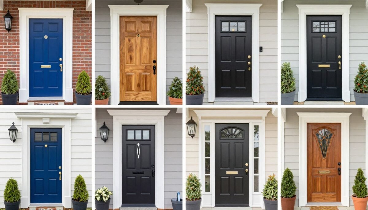collection of beautiful exterior door ideas showing various styles and designs