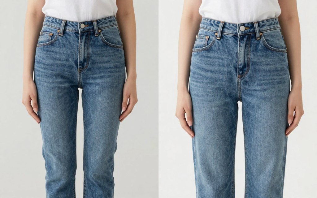 comparison showing common jeans styling mistakes