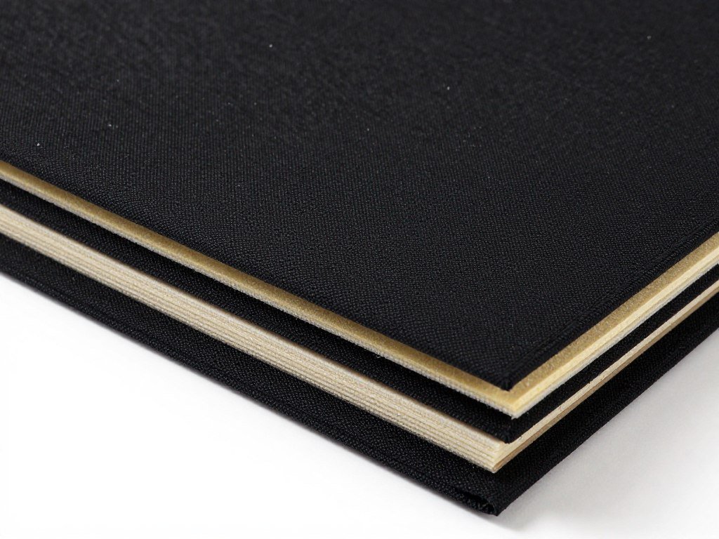 cross-section of blackout curtain fabric showing multiple layers and thermal lining