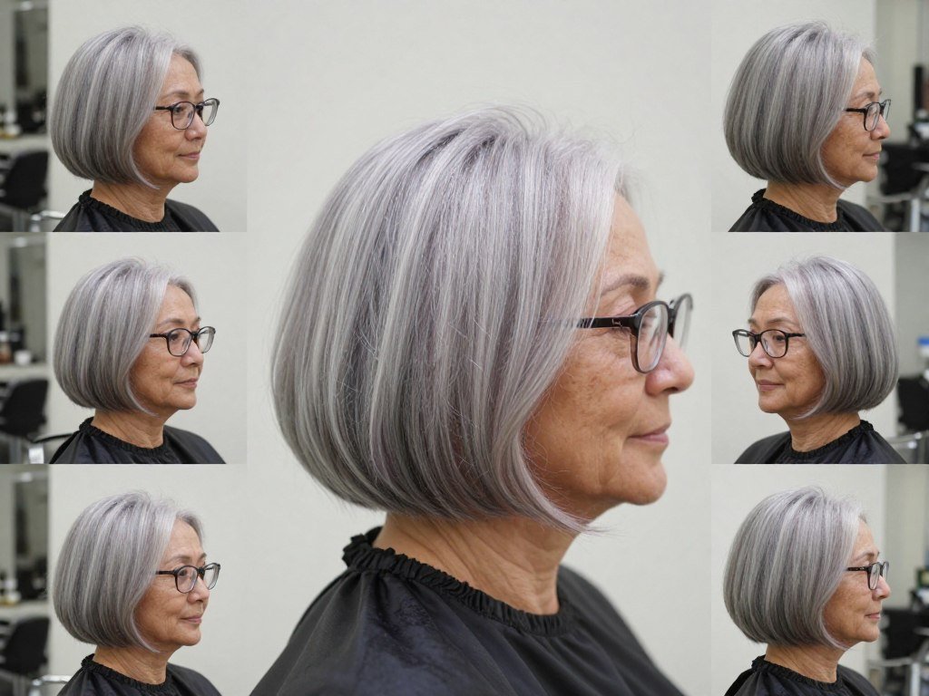 curved bob haircut with rounded shape