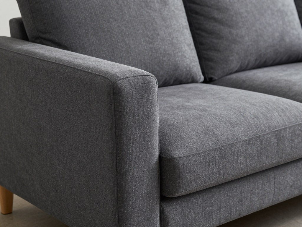 family-friendly dark grey performance fabric sofa