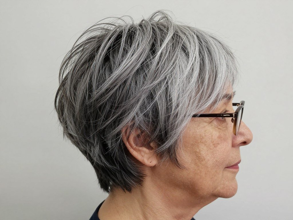 feathered choppy pixie with soft texture