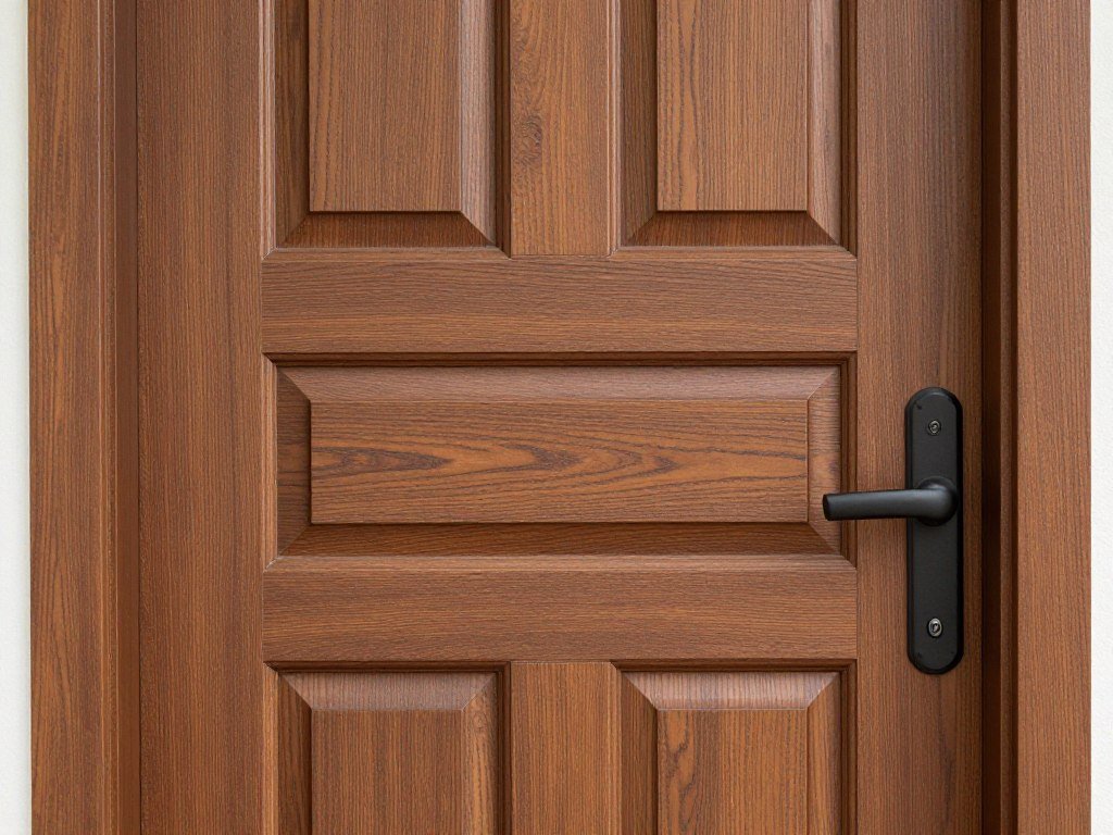 fiberglass front door with realistic wood grain finish