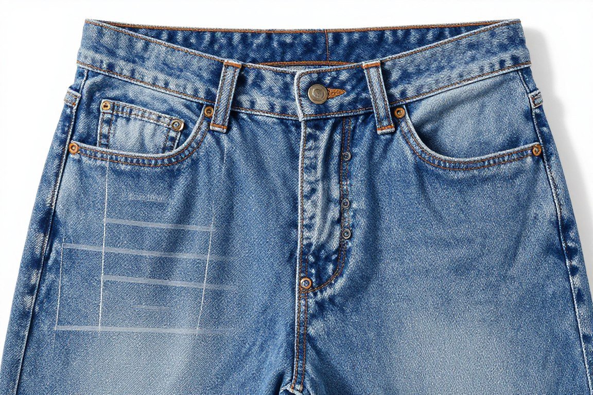 interior view of jeans showing tummy control panel