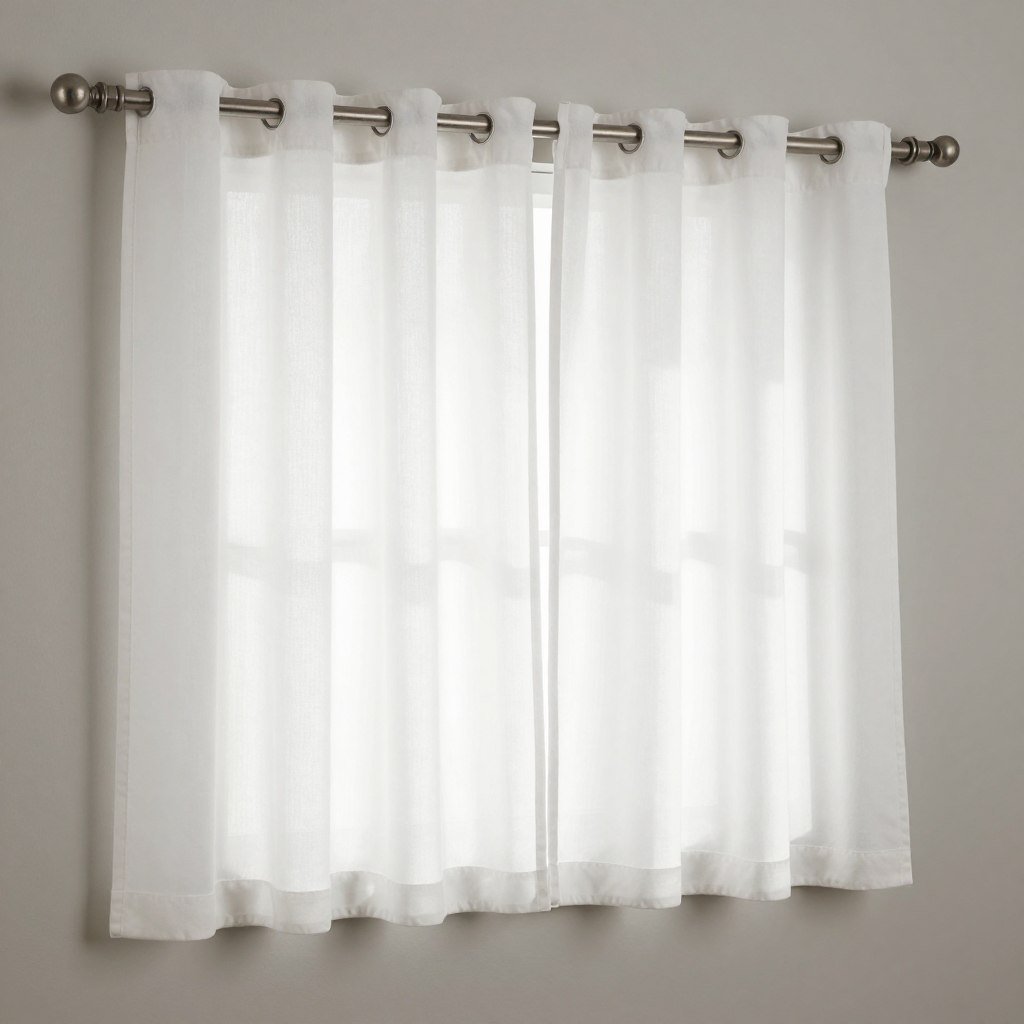 short cafe curtain set designed specifically for small kitchen windows