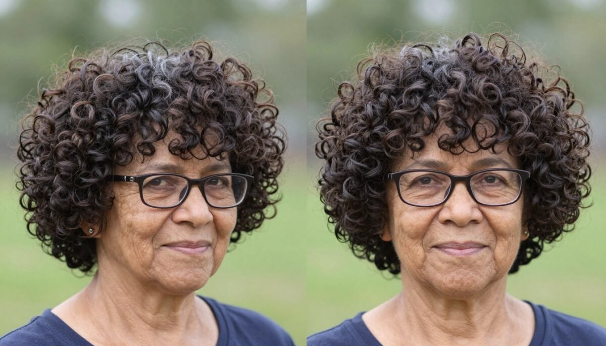 short curly cut enhancing natural curl pattern