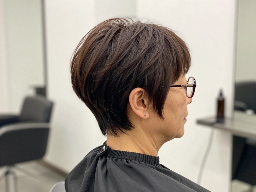 short tapered cut with easy maintenance
