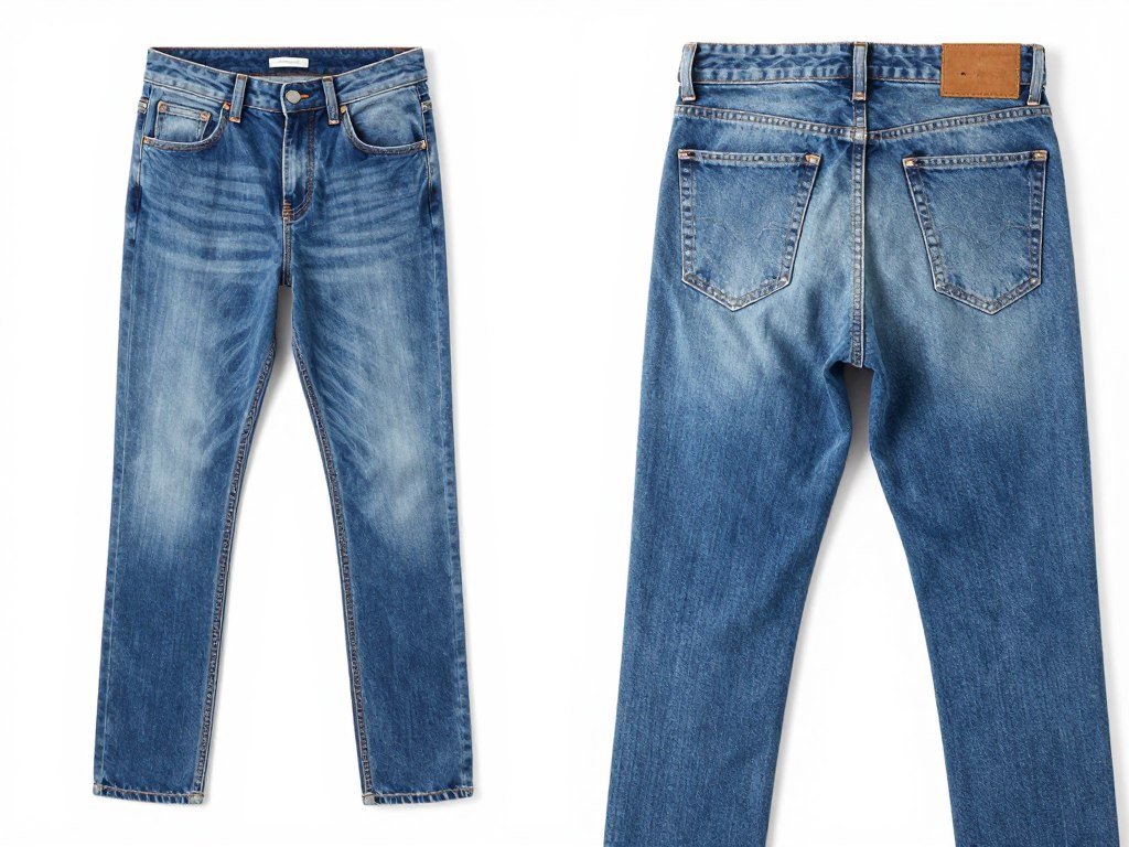 side-by-side comparison of stretch and rigid denim