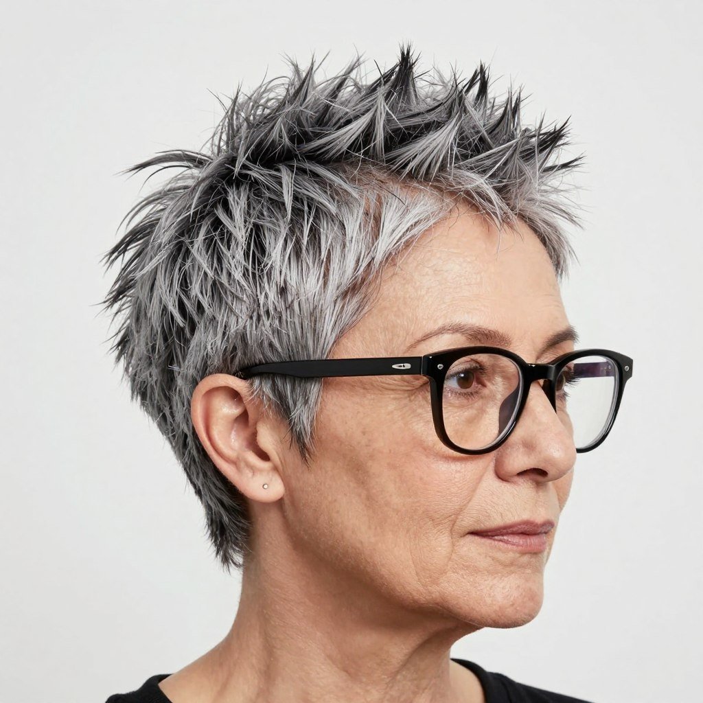 spiky textured pixie cut with volume
