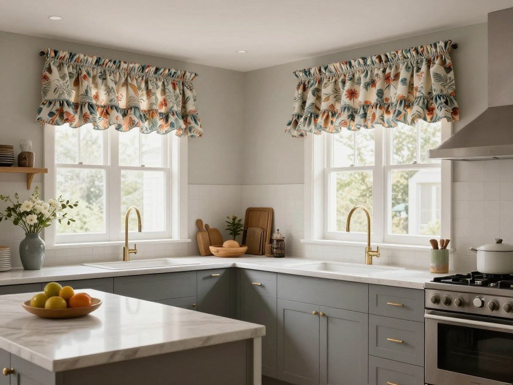 style mismatch example showing incompatible curtain in kitchen